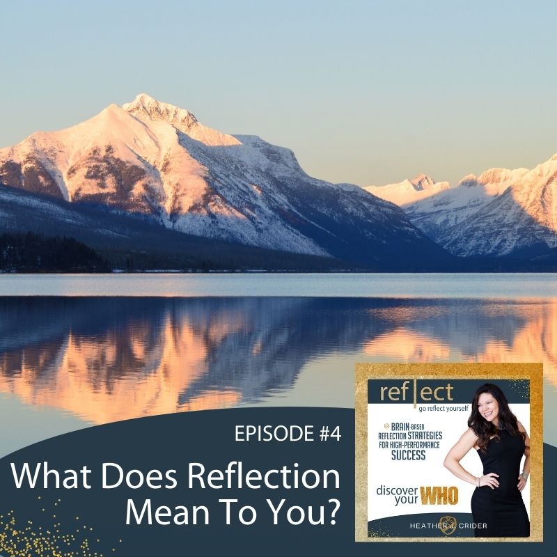 Go Reflect Yourself Podcast with Host Heather Crider Image for What Does Reflection Mean To You