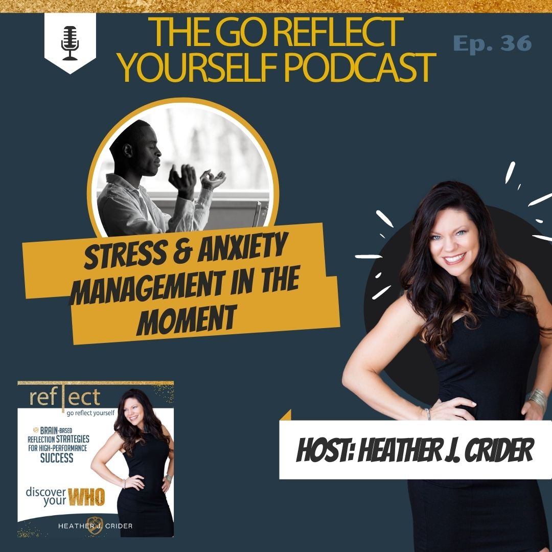 Stress and Anxiety Management In The Moment on The Go Reflect Yourself Podcast Ep 36 with Heather J. Crider